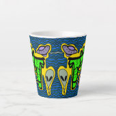 Tasse Latte alien et pistolet spatial (Devant)