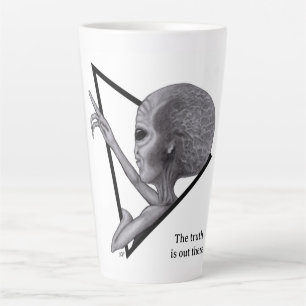 Tasse Latte Alien gris, la vérité est là