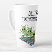 Tasse Latte Aliens Run the World (Angle gauche)