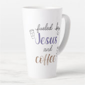 Tasse Latte Alimenté par Jésus et le café (Angle droit)