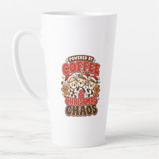 Tasse Latte Alimenté par le Café et le Chaos de Noël