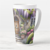 Tasse Latte Allée de jardin de cottage fantaisiste (Angle droit)