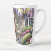 Tasse Latte Allée de jardin de cottage fantaisiste (Droite)