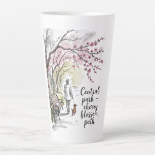 Tasse Latte allée des cerisiers en fleurs de Central Park