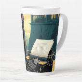 Tasse Latte Allemand Shepherd chien gentleman vintage (Angle droit)