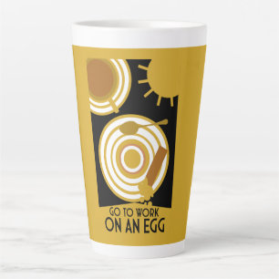 Tasse Latte Aller Au Travail Sur Un Oeuf Wall Art