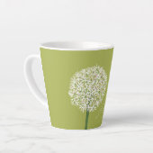 Tasse Latte Allium Flower Botanical Art | Elegant Flora (Angle gauche)