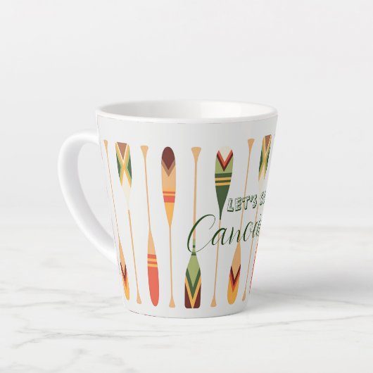 Tasse Latte Allons Faire Du Canoë (Angle gauche)