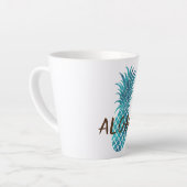 Tasse Latte Aloha Aigle bleu turquoise (Angle gauche)