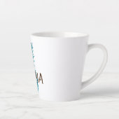 Tasse Latte Aloha Aigle bleu turquoise (Droite)