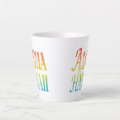 Tasse Latte Aloha Hawaii (Devant)