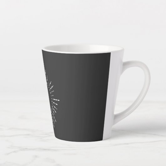 Tasse Latte Alphabet Code Morse (Droite)
