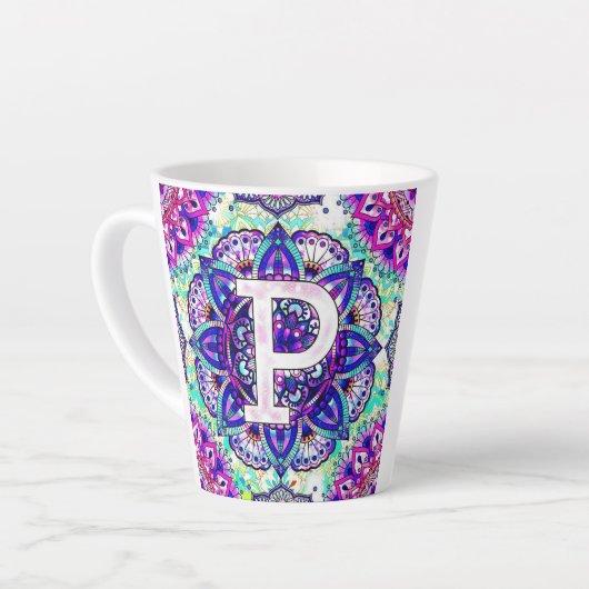 Tasse Latte Alphabet P (Angle gauche)