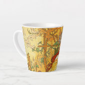 Tasse Latte Alphonse Mucha Art Nouveau Automne (Angle gauche)
