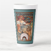 Tasse Latte Alphonse Mucha Biscuits Lefevre Utile Speckled De (Devant)