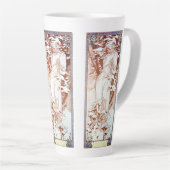 Tasse Latte Alphonse Mucha - Blanc d'hiver (Angle droit)