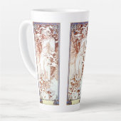Tasse Latte Alphonse Mucha - Blanc d'hiver (Angle gauche)