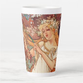 Tasse Latte Alphonse Mucha, Les Saisons (1896) Printemps (Devant)