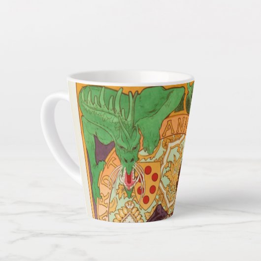 Tasse Latte Alphonse Mucha Prince et Dragon (Angle gauche)