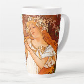 Tasse Latte Alphonse Mucha Printemps Art Nouveau (Angle droit)