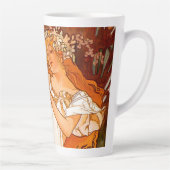 Tasse Latte Alphonse Mucha Printemps Art Nouveau (Droite)