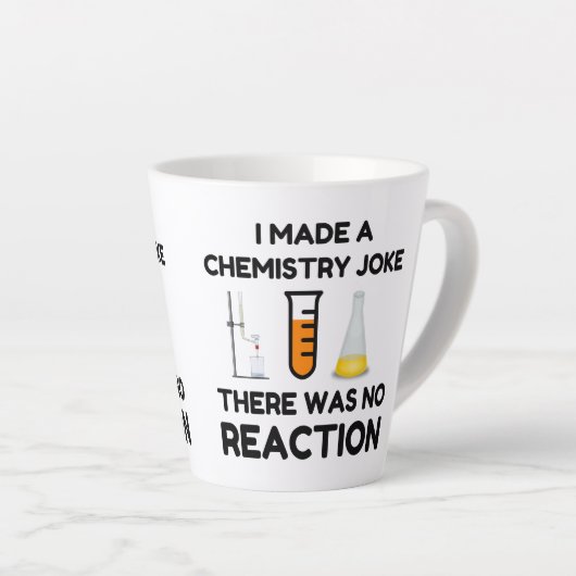 Tasse Latte Amant de la science amusant (Angle droit)