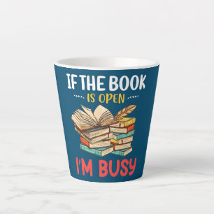 Tasse Latte Amateur de livres en lecture Si le livre est ouver