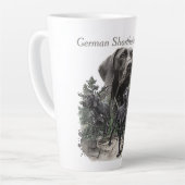 Tasse Latte Amateurs allemands de pointeur à cheveux courts (Angle gauche)