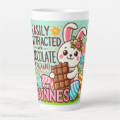 Tasse Latte Amateurs de chocolat lapin de Pâques (Devant)