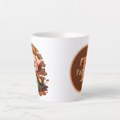Tasse Latte Amateurs de cochon de pays mignon ajouter monogram (Devant)