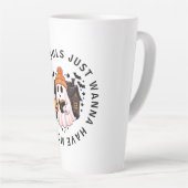 Tasse Latte Amateurs de livres d'Halloween (Angle droit)