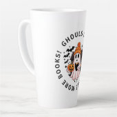 Tasse Latte Amateurs de livres d'Halloween (Angle gauche)