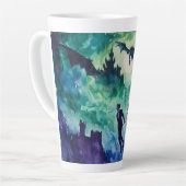 Tasse Latte Amateurs de vol - Peinture aquarelle (Angle gauche)