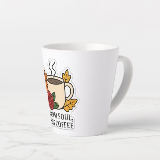 Tasse Latte Âme chaude, café chaud - automne (Angle droit)