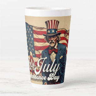 Tasse Latte Âme fière du 4 juillet
