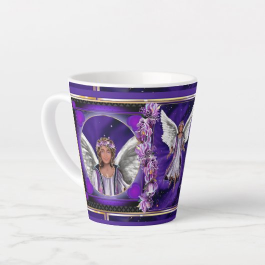 Tasse Latte Âme violette (Angle gauche)