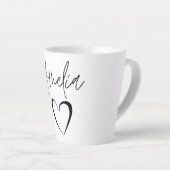 Tasse Latte Amelia Name Mug, Custom Name Coffee Mug, (Angle droit)