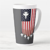Tasse Latte American Flag 4th of July-65079 (Angle droit)