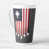 Tasse Latte American Flag 4th of July-65079 (Angle gauche)