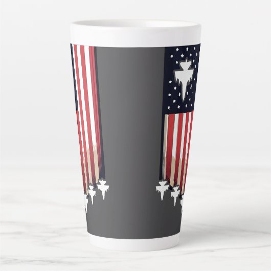 Tasse Latte American Flag 4th of July-65079 (Devant)