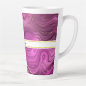 Tasse Latte Améthyste Violet Et Agate Abstrait Or (Droite)