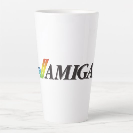 Tasse Latte Amiga Retro 80's Family Personal Computer System (Devant)
