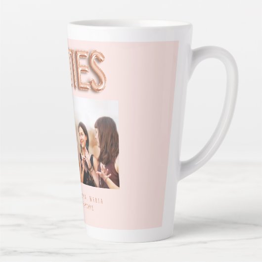 Tasse Latte Amis besties photo rose or rose BFF (Droite)