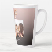 Tasse Latte Amis BFF noir brun photo rose or (Droite)