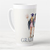 Tasse Latte Amis diplômés (Angle gauche)