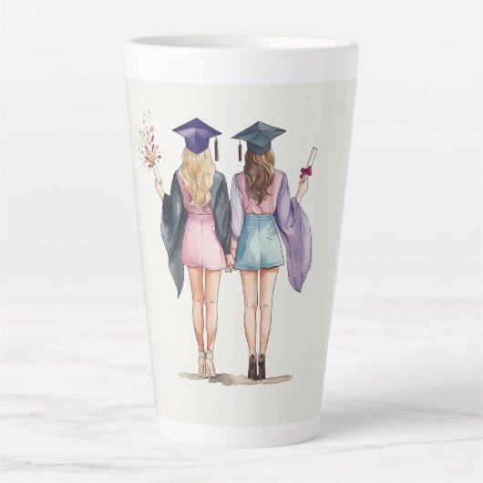 Tasse Latte Amis diplômés (Devant)