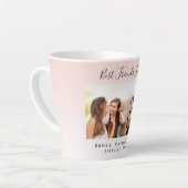 Tasse Latte Amis toujours blush rose photo or (Angle gauche)