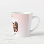 Tasse Latte Amis toujours blush rose photo or (Droite)