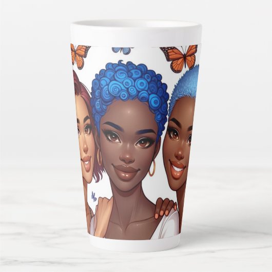 Tasse Latte Amitié et mots (Devant)