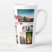 Tasse Latte Amour Customisé MEILLEUR TEMPS JAMAIS Collage 12 p (Droite)